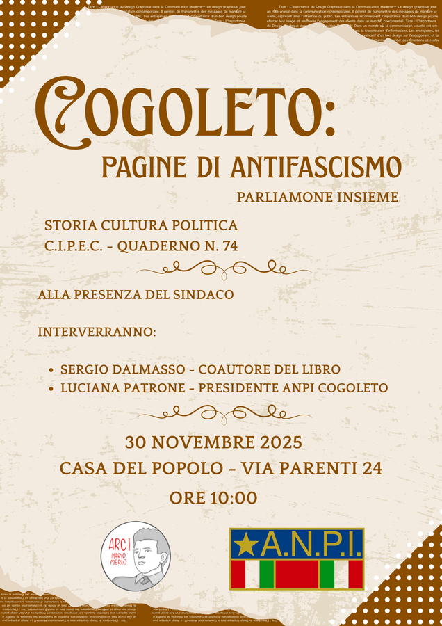 Cogoleto: pagine di antifascismo